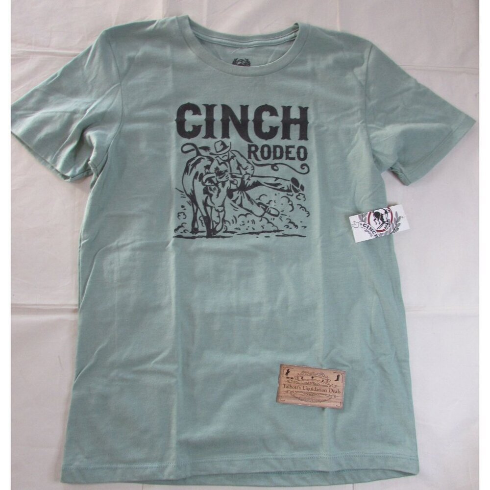 Cinch Boy's Short Sleeve Rodeo Graphic T-Shirt Grey Green